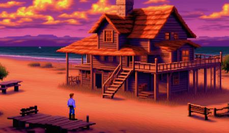01148-lcas artstyle, there is a man standing in front of a tree house, storybook wide shot __ hd, protagonist in foreground, yellow li.png